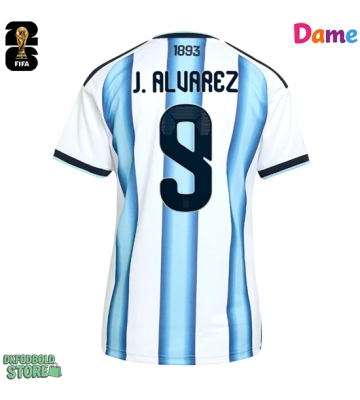 Argentina Julian Alvarez #9 Replika Hjemmebanetrøje Dame VM 2026 Kortærmet